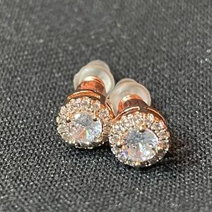 Rose gold stud earrings